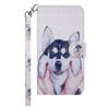 Husky Pattern Colored Drawing Horizontal Flip Leather Case for Galaxy S9, with Holder & Card Slots & Wallet & Lanyard