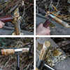 Outdoor Survival Tool Scotch Eye Wood Auger Drill Bit Stainless Steel Manual Auger Hole Maker for Camping Hiking