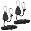 1 Pair 1/8 inch Heavy Duty Adjustable Camping Ratchet Rope Hanger for Grow Light Fixtures Gardening Tent