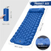 Camping Mat Ultralight Inflatable Sleeping Mattress Waterproof Sleeping Pad Folding Single Bed with Air Pillow - Orange