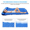 Inflatable Sleeping Pad Lightweight Camping Mattress Camp Air Mat Bed with Pillows for Hiking Backpacking Camping - Blue