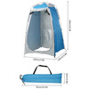 Camping Beach Shower Tent Privacy Shelter Tent Portable Outdoor Sun Rain Shelter with Window - Blue/Grey