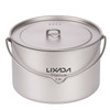 LIXADA Titanium 2.8L Pot Ultralight Portable Cooking Pot Camp Kitchen Cookware with Lid for Camping Hiking Picnic (NO FDA Certificate)