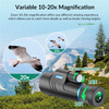 APEXEL 10-20X50 Zoom Monocular Outdoor Single-Tube Mini Telescope Lens Cell Phone Camera Telescope for Hunting/Traveling/Bird Watching