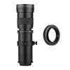 Camera MF Telephoto Zoom Lens Universal 1/4 Thread Replacement for Nikon AI-mount D50 D90 D5100 D7000 D3 D5100 D3100 D3000 D60 Cameras - Black