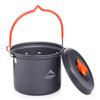 WIDESEA WSC-106 Portable 1-2 People Outdoor Aluminum Cooking Pot Camping Picnic Hanging Pot (No FDA Certificate, BPA-free)