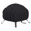 420D Oxford Cloth Waterproof Patio Fire Pit Cover Protector Outdoor Round Grill BBQ Stove Cover 127x61cm (50-inch)