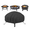 Outdoor Patio Fire Bowl Cover Waterproof 210D Oxford Cloth Round Fire Pit Cover (122x46cm)