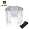 AOTU AT6344 10pcs Aluminum Alloy Outdoor Windshield for Barbecue Stove