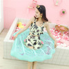 100*110cm PVC Swim Ring Inflatable Sequins Shell Shape Water Float for Children Adults - Blue