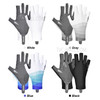 1 Pair Half Finger Gloves Stretchy Anti-Slip Gloves for Outdoor Cycling Hiking Driving - Black/M