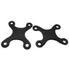 2Pcs L Size Skateboard Deck Protective Gasket Aluminium Alloy Anti Sinking H-Shape Skate Board Gaskets - Black