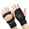 KYNCILOR A0059 1Pair Fitness Force Gym Gloves with Extended Wrist Strap for Weightlifting Anti-slip Workout Gloves for Men/Women 1Pair Fitness Gloves for Indoor Exercise - Black/XL