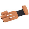 LUCKSTONE 1Pc 3 Fingers Gloves Archery Hand Guard Protector for Recurve Bow Shooting - Brown