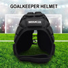 WOSAWE BL329 Football Soccer Baseball Goalkeeper Helmet Rugby Sports Adjustable Safety Head Cap Protector - Black, M