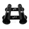 Portable Fishing Rod Rack Rod Holders 2-Tube ABS Plastic Rod Racks Rail Mount Bracket