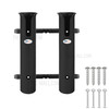 Portable Fishing Rod Rack Rod Holders 2-Tube ABS Plastic Rod Racks Rail Mount Bracket