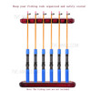 Wooden 6 Rods Rack Fishing Pole Holder Lightweight Rod Display Holder Rack Fixing Rack Wall Mounted Rod Collection Rack