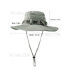 Summer Hat Outdoor UV Protection Fishing Hat Wide Brim Beach Foldable Hiking Cap - Light Grey