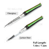 Fiberglass + Carbon Portable Pen Fishing Rod Mini Pocket Fishing Rod with Spinning Kit - Type 4/1.4m