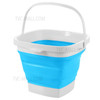 Portable Collapsible Bucket Water Basin Container Foldable Bucket for Fishing Hiking - Blue/10L