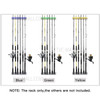 Fishing Rod Rack for 6 Fishing Rods Wall Mounted Fishing Pole Storage Rack Stand Holder - Blue