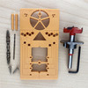 95-105 Degree Multifunctional Hinge Punch Hole Locator Punching Formwork 35mm Cupboard Hinges Auxiliary Board Woodworking Tool - 10Pcs