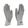 MH-F124 1 Pair PU Coated HPPE 5-Level Cut-Resistant Gloves Industry Hand Protection Full-finger Gloves