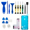 JF-8182 21 in 1 Cellphone Repair Tool Kit Precision Screwdriver Set for iPhone 11 6.1 inch Opening Pry Tools with Battery Adhesive Tape Sticker + Middle Plate Frame Waterproof Adhesive Sticker