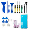 JF-8182 21-in-1 Professional Precision Screwdriver Set for iPhone 13 Pro 6.1 inch Replacement Parts Battery Adhesive Tape Sticker + Middle Plate Frame Waterproof Adhesive Sticker, Portable Opening Pry Tool Repair Kit