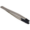 BEST BST-250 Anti-Static Tweezers PPS Coated Flat Tip Tweezers Support Replace Head for Mobile Phone Tablets Maintenance