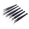 6 Pieces Precision Tweezers ESD Stainless Steel for Electronics Jewelry-making