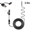 AN100 3-in-1 Endoscope Inspection Camera 8mm Snake Camera with 3.5M Semi-Rigid Cable