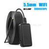 F220 5.5mm Industrial Endoscope WiFi Borescope Inspection Camera with 5M Semi-Rigid Cable