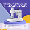 DDL-M1 50X-1000X Kids Students LED WiFi Microscope with Optical Glass Lens for School Lab Education