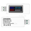 KWS-V30 6-in-1 USB Tester IPS Display DC Digital Voltage Power Timing Capacity Meter Detector - White