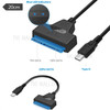 USB 3.1 Type C to SATA HDD SSD 2.5" Hard Drive Adapter Cable 15 - Pin