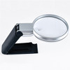 YJ7128F-90A LED Light Foldable 2X and 5X Magnification Handheld Magnifier (Battery Not Included)