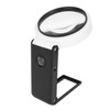 7018A 80mm Folding Magnifier with UV LED Light, 6X 25X Magnifying Glass for Jewelry Diamonds Cash Money