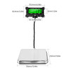 440 Lbs Electronic Postal Shipping Scale 0.05kg Precision LCD Backlight Display Stainless Steel Digital Scale