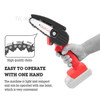 Portable Rechargeable Lightweight Cordless Chainsaw for Wood Cutting Tree Pruning - Black/Type 1