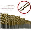 50PCS/Pack HSS Plating Titanium Twist Drill Bit Set Metric System 1.0-3.0mm