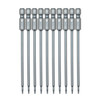 10Pcs/Set T6 Security Torx Bit 1/4-inch Drive S2 Alloy Steel Magnetic Screw Driver Bit Set for Power Screwdriver Electric Hand Drill