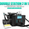 QUICK 8686D+ 110V Double Station 2-in-1 Intelligent Hot Air Desoldering Welding Rework Station with Digital Display