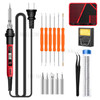 ANENG SL102 17Pcs Adjustable 60W Electric Soldering Iron Kit with Replaceable Welding Head Electronic Repair Set - US Plug