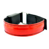 LED Flash Safety Reflective Nylon Light Battery Sports Wrist Belt(Red)