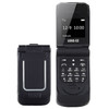 LONG-CZ J9 Flip Mobile Phone Bluetooth Dial Small Phone Supports 2G Network GSM 850 / 900 / 1800 / 1900MHz - Black