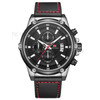 MINI FOCUS 0175G Large Dial Business Men's Watch Calendar Luminous Waterproof Man Watch - Black