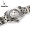 IKCOLOURING Waterproof Men Automatic Mechanical Movement Watch Stainless Steel Band - White / Silver