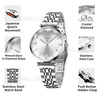 CIVO 8095 Roman Number Rhinestone Analogue Quartz Watch Stainless Steel Strap Wrist Watch for Women - Silver